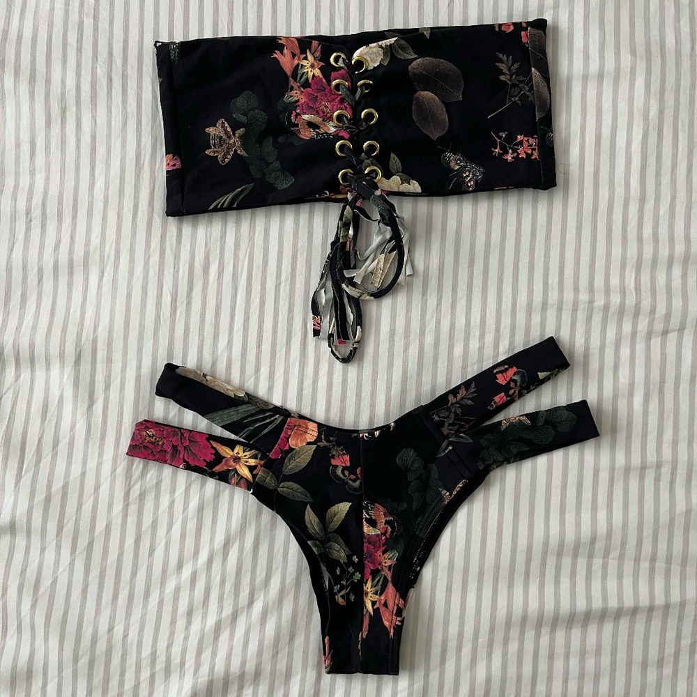 Montce Swim Emma Floral Top & Bottom Bikini Set